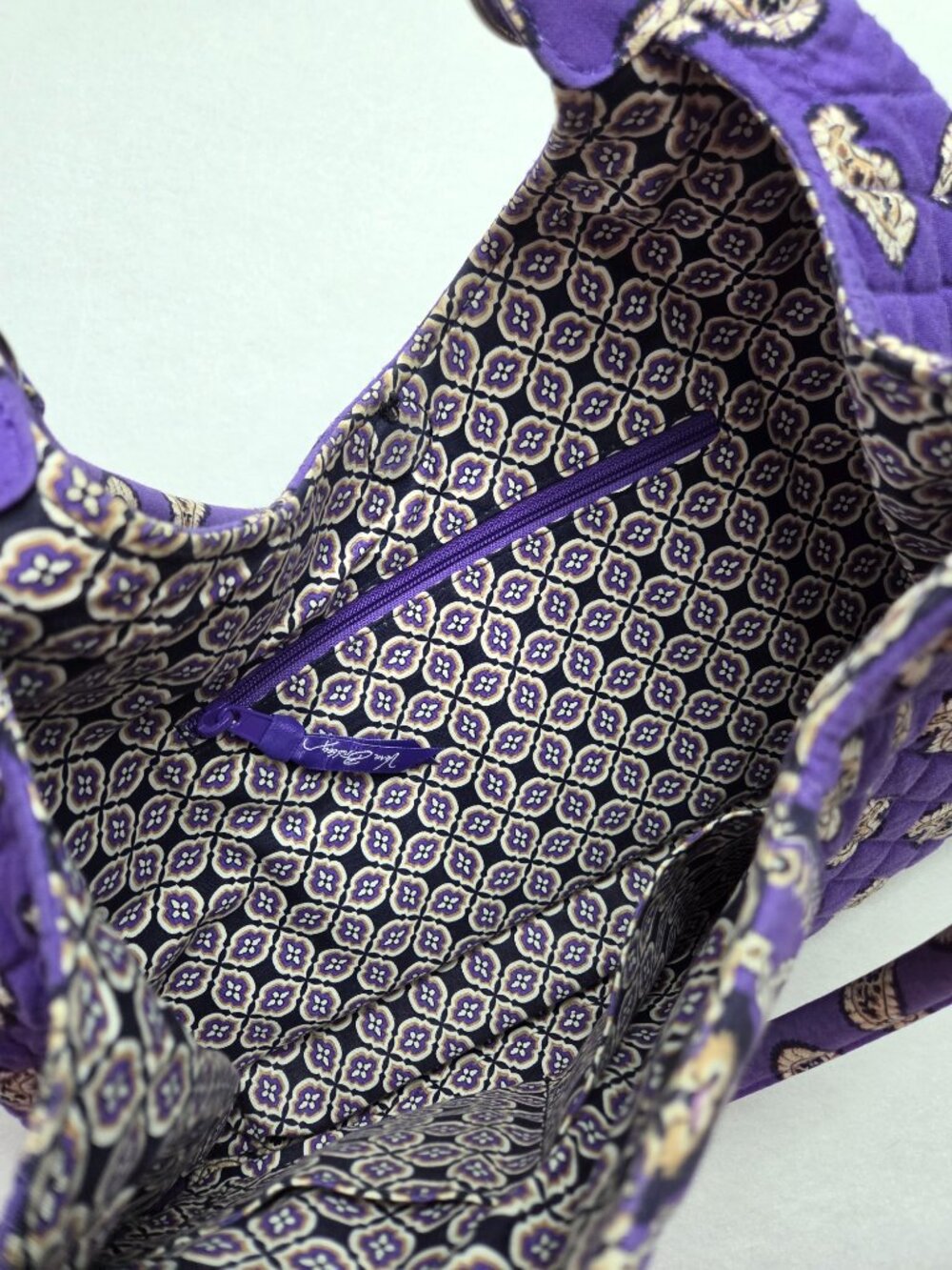 Vera Bradley Simply Violet Purple Punch Paisley hobo bag purse - Picture 12 of 12